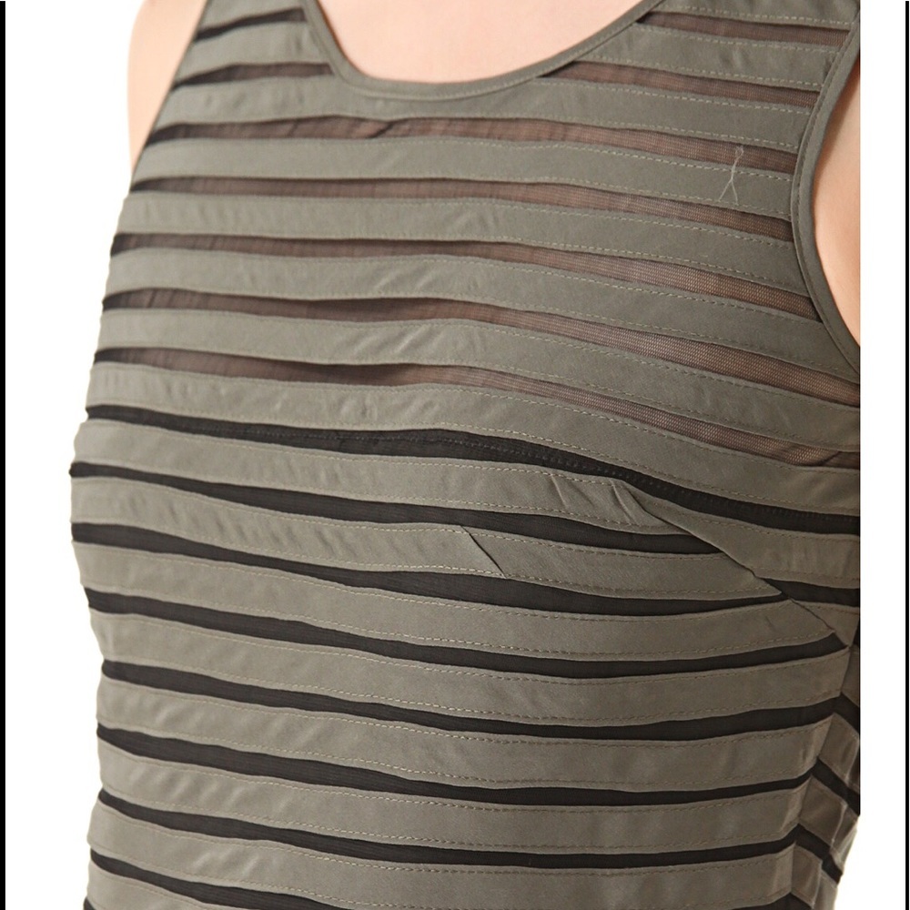 Parker Mesh Panel Dress olive green - Picture 4 of 14